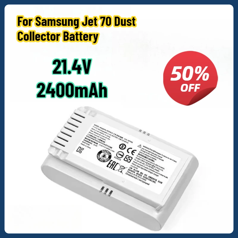 21.4V 2400mAh for Samsung Jet 70 Dust Collector Battery VS15T7032P4 VCA-SBT90E,JET 70 VCA-SBT90E VS15R8542S1 VS15T7032P4
21.4V 2400mAh for Samsung Jet 70 Dust Collector Battery VS15T7032P4 VCA-SBT90E,JET 70 VCA-SBT90E VS15R8542S1 VS15T7032P4