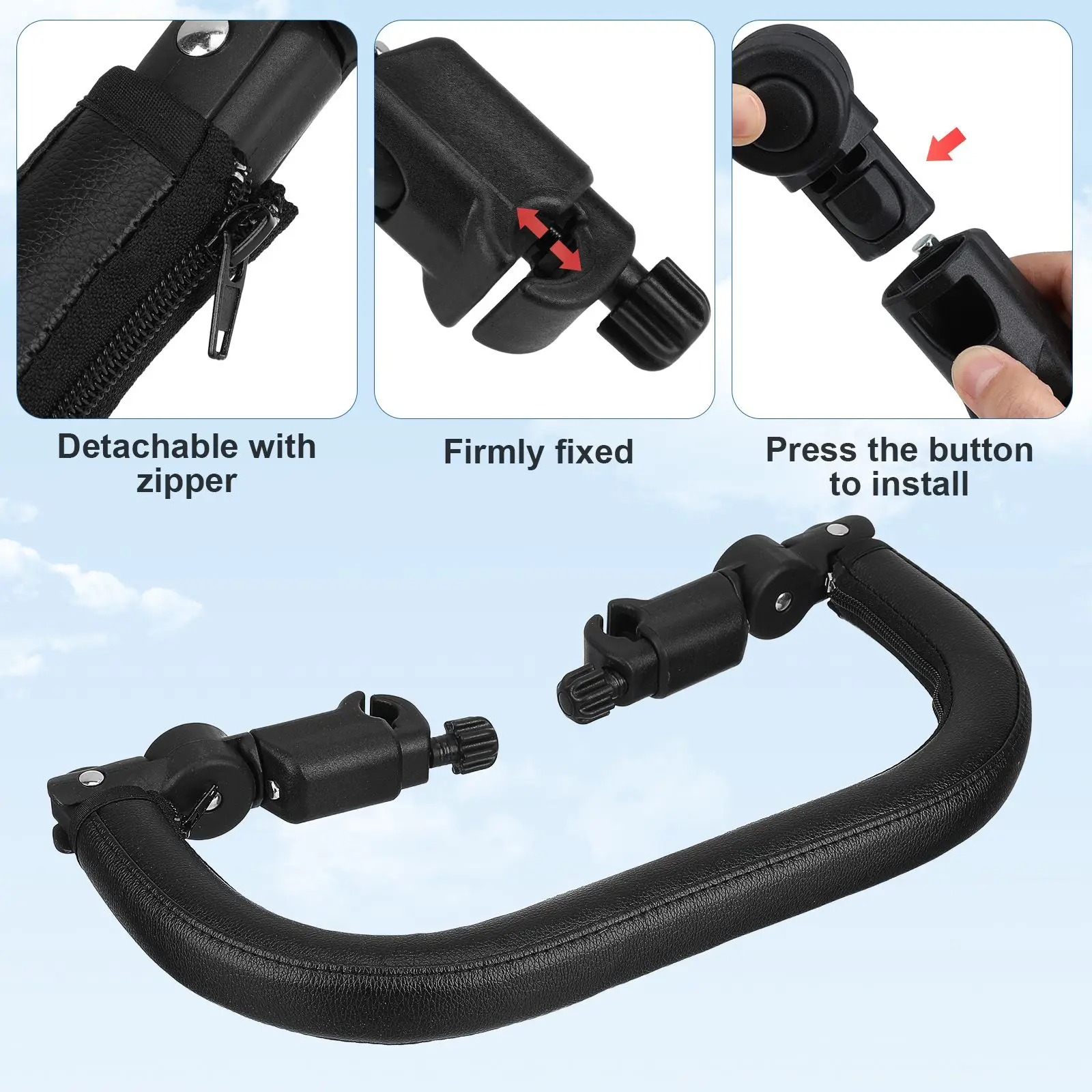 Handrail Stroller Bumper Handle Newborn Extender Toddler Kids Thickened Iron PU Foam Outdoor Camping Hiking Tool
Handrail Stroller Bumper Handle Newborn Extender Toddler Kids Thickened Iron PU Foam Outdoor Camping Hiking Tool