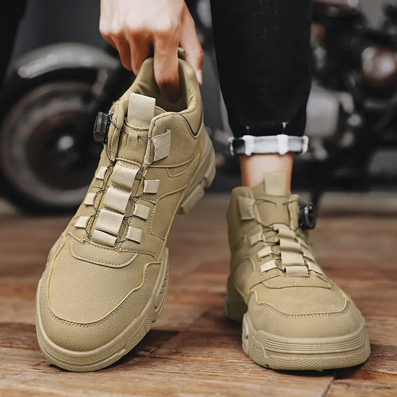 Stylish Men's Boots High-top Men's Casual Shoes Elastic Band Male Sneakers 2024 High-quality Comfortable Platform Shoes for Men
Stylish Men's Boots High-top Men's Casual Shoes Elastic Band Male Sneakers 2024 High-quality Comfortable Platform Shoes for Men