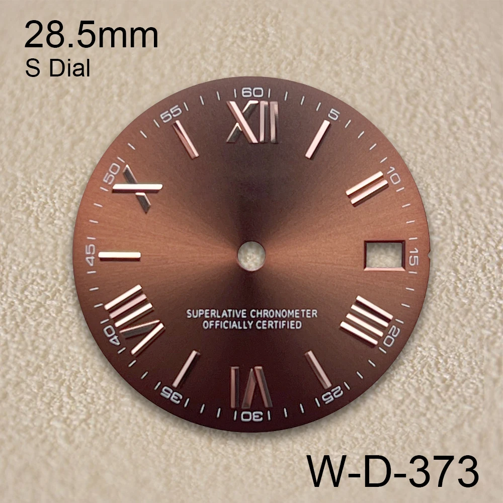 28.5mm S Logo Rome Dial Fit NH35/NH36/4R/7S Japanese Movement High-Quality Sunray Dial Watch Modified Accessories
28.5mm S Logo Rome Dial Fit NH35/NH36/4R/7S Japanese Movement High-Quality Sunray Dial Watch Modified Accessories