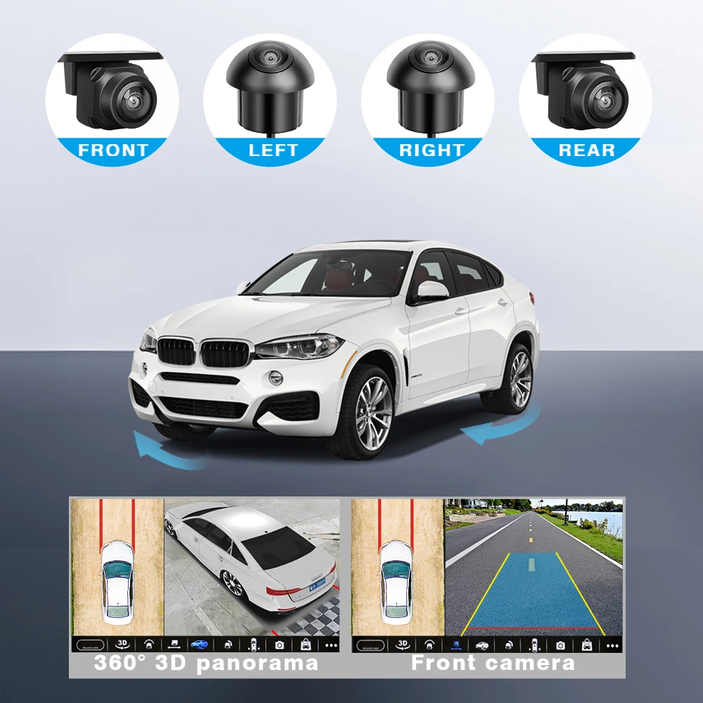 360° Panoramic Camera 1080P HD Rear / Front / Left / Right 360 Panoramic Accessories for Car android Radio
360° Panoramic Camera 1080P HD Rear / Front / Left / Right 360 Panoramic Accessories for Car android Radio