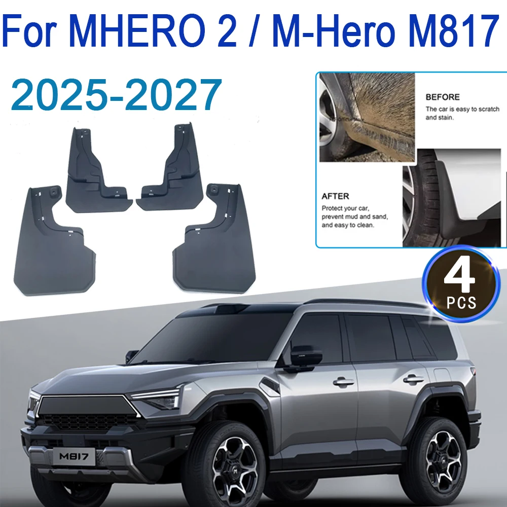 Car Mud Flaps For Dongfeng MHERO M-Hero M817 2025 2026 2027 Accessories 4 PCS Mudguards Auto Splash Guards Anti-scratch Fenders
Car Mud Flaps For Dongfeng MHERO M-Hero M817 2025 2026 2027 Accessories 4 PCS Mudguards Auto Splash Guards Anti-scratch Fenders