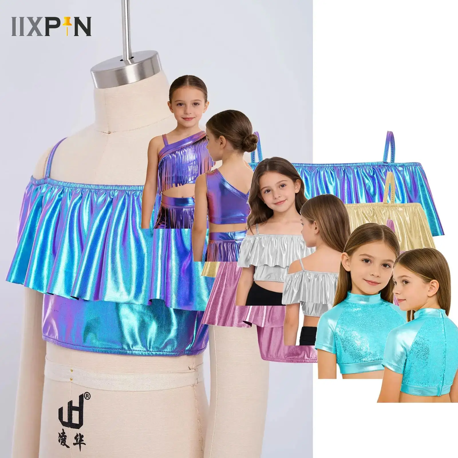 Kids Girls Dance Performance Tops Sleeveless Glitter Sequin Metallic Gloss Crop Top for Jazz Dance Show Disco Hip Hop Modern
Kids Girls Dance Performance Tops Sleeveless Glitter Sequin Metallic Gloss Crop Top for Jazz Dance Show Disco Hip Hop Modern