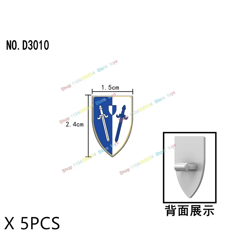 PJT044 5PCS MOC Castle Knight Shields Flags Medieval Accessories Weapons Models Scene Building Blocks Toys for Children Gifts
PJT044 5PCS MOC Castle Knight Shields Flags Medieval Accessories Weapons Models Scene Building Blocks Toys for Children Gifts