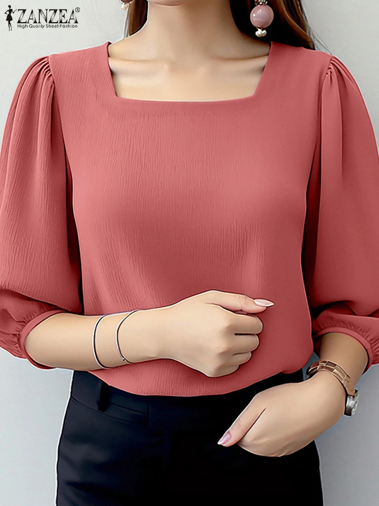 2025 ZANZEA Elegant Square Neck Office Work Blouse Women Summer Tops Tunic Fashion Solid Shirt Short Puff Sleeve O Neck Blusas
2025 ZANZEA Elegant Square Neck Office Work Blouse Women Summer Tops Tunic Fashion Solid Shirt Short Puff Sleeve O Neck Blusas