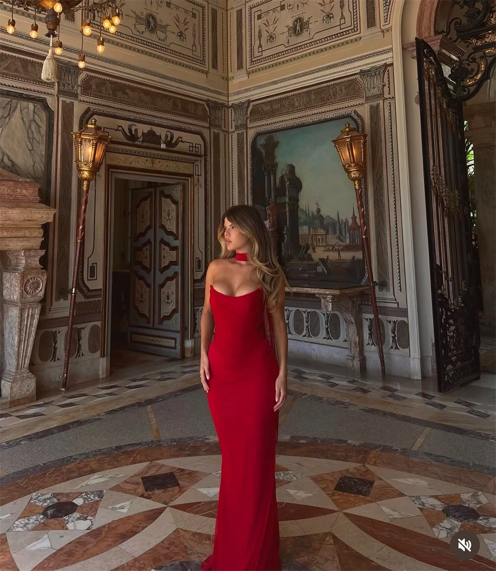 Customized High Quality Strapless Ribbons Evening Dresses Temperament Jersey Pleats Red Vestido De Festa Vestido De No
Customized High Quality Strapless Ribbons Evening Dresses Temperament Jersey Pleats Red Vestido De Festa Vestido De No