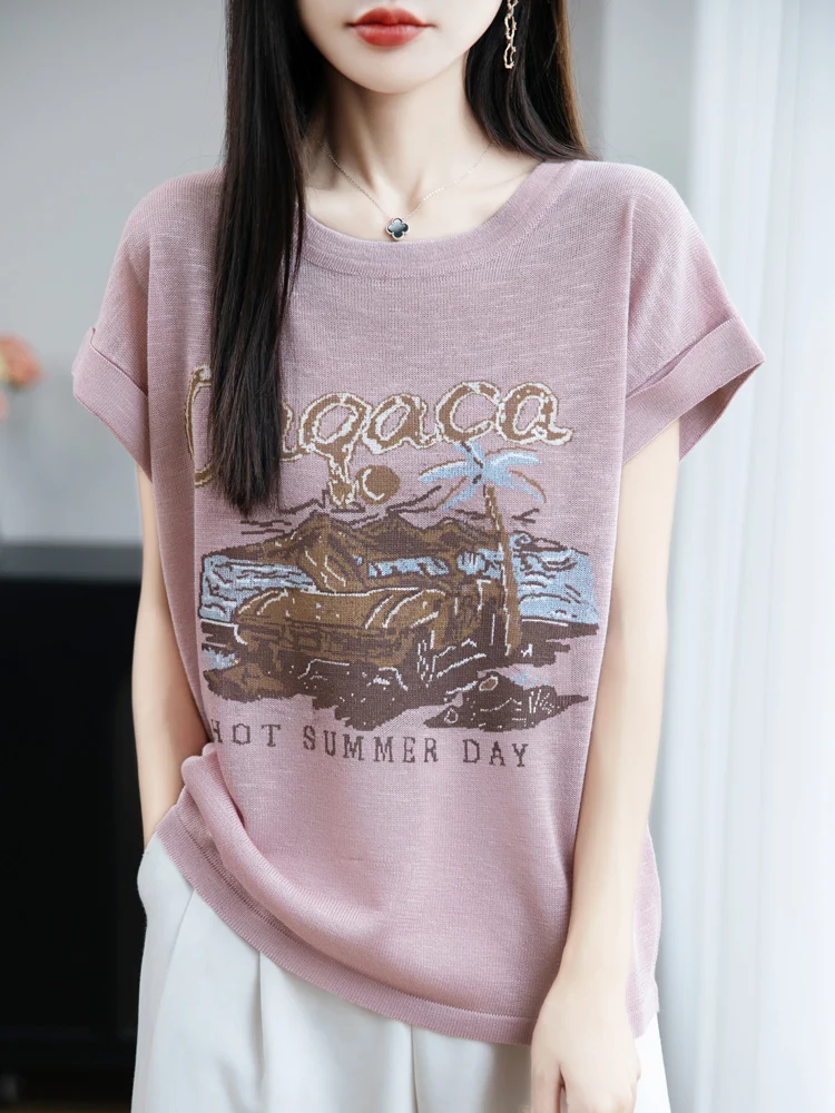 2025New Summer Short Sleeves O-Neck T-Shirt Women's High Grade T-Shirt Fashion Comfortable Leisure T-Shirt Cool Cotton Linen Top
2025New Summer Short Sleeves O-Neck T-Shirt Women's High Grade T-Shirt Fashion Comfortable Leisure T-Shirt Cool Cotton Linen Top