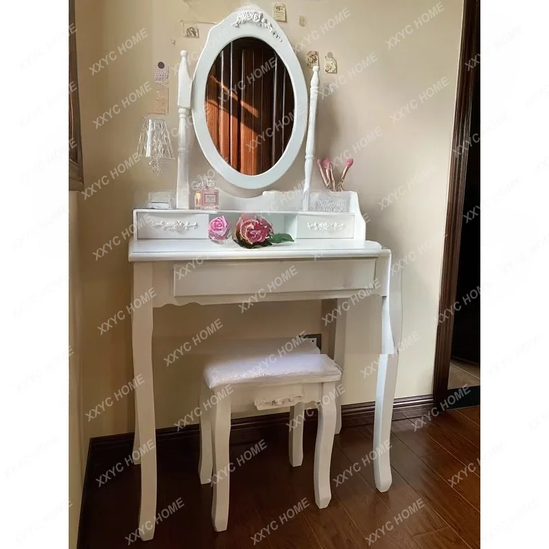 retro vintage dresser princess powder simple mirror storage makeup table
retro vintage dresser princess powder simple mirror storage makeup table