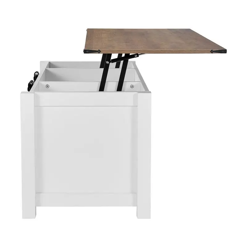 Lift Top Coffee Table 120 cm, rustic coffee table with barn door design and hidden storage compartment, modern rectangular lift-top table for living room, office, home, living room table, sofa table, white
Lift Top Coffee Table 120 cm, rustic coffee table with barn door design and hidden storage compartment, modern rectangular lift-top table for living room, office, home, living room table, sofa table, white