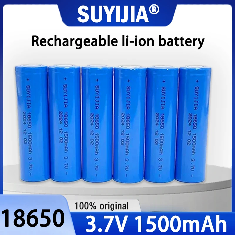 Brand New 18650 Battery 3.7V 1500mAh Rechargeable Lithium-ion Batteries for Intercoms Remote Controls Toys Headlights Fans
Brand New 18650 Battery 3.7V 1500mAh Rechargeable Lithium-ion Batteries for Intercoms Remote Controls Toys Headlights Fans