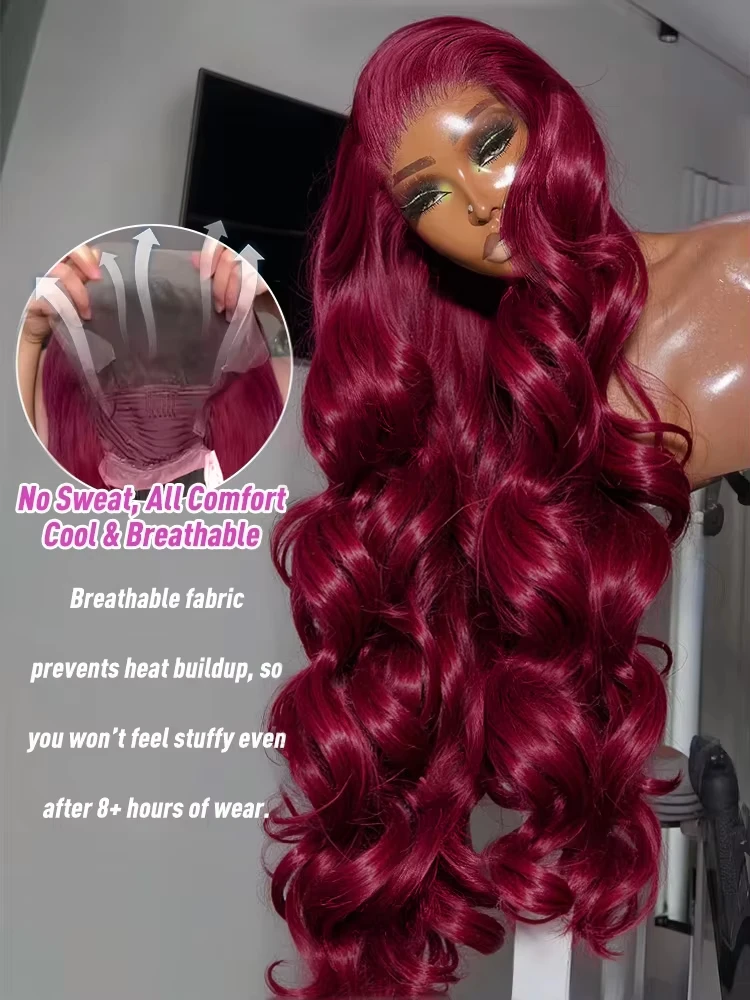 30 36 Inch 99J Burgundy 13x6 HD Lace Frontal Human Hair Wig Brazilian Red Colored Body Wave 13x4 Lace Front Wigs Human Hair
30 36 Inch 99J Burgundy 13x6 HD Lace Frontal Human Hair Wig Brazilian Red Colored Body Wave 13x4 Lace Front Wigs Human Hair