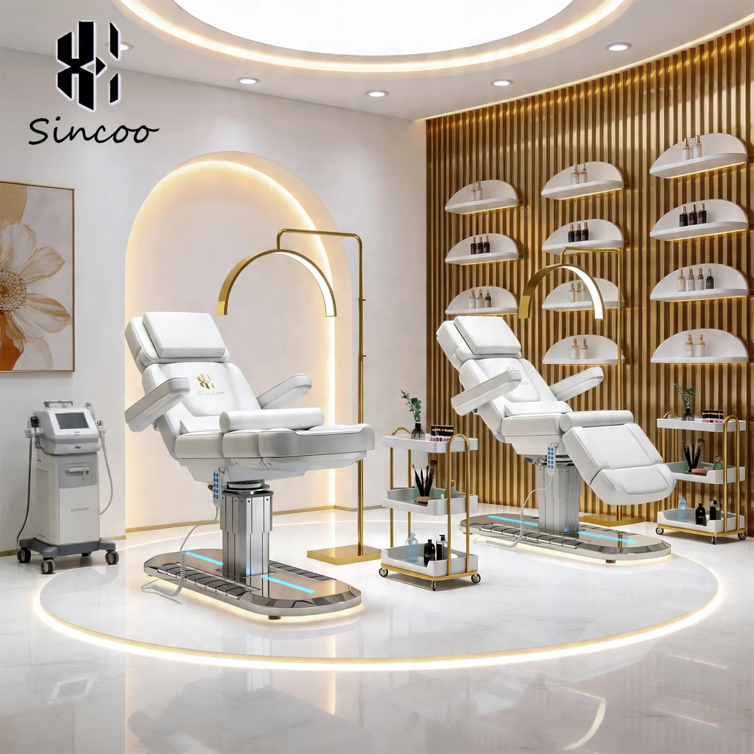 High-end Modern Electric Beauty Massage Bed 4-Motors Foldable PU Leather Adjustable Features Stainless Spa Facial Eyelash Bed
High-end Modern Electric Beauty Massage Bed 4-Motors Foldable PU Leather Adjustable Features Stainless Spa Facial Eyelash Bed