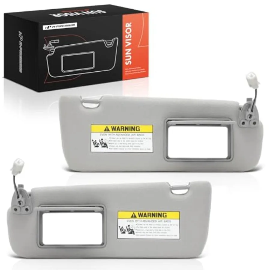 Driver and Passenger Sun Visor Compatible with Hyundai Sonata 2005 2006 2007 2008 - with Vanity Light, with Vanity Mirror, with
Driver and Passenger Sun Visor Compatible with Hyundai Sonata 2005 2006 2007 2008 - with Vanity Light, with Vanity Mirror, with