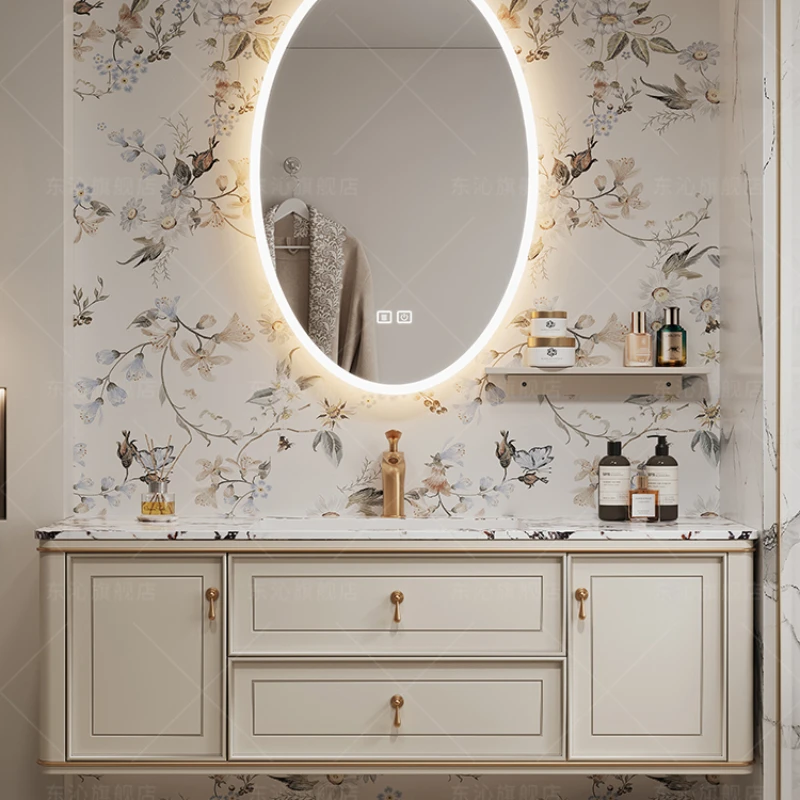 Vintage rock slab seamless ceramic basin, bathroom cabinet combination, solid wood washbasin, wash hands
Vintage rock slab seamless ceramic basin, bathroom cabinet combination, solid wood washbasin, wash hands