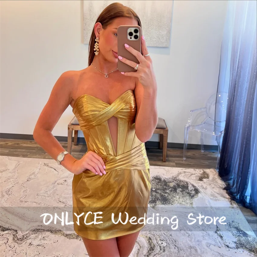Sexy Gold Short Prom Dress Sweenheart Cut-Out Homecoming Dress Cocktail Gowns 2024 Birthday Luxury Dress Vestidos Customized
Sexy Gold Short Prom Dress Sweenheart Cut-Out Homecoming Dress Cocktail Gowns 2024 Birthday Luxury Dress Vestidos Customized