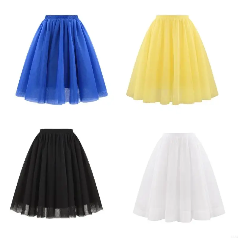 831A Women's Tulle Skirt Elastic Waist Layered Mesh Prom Party Skirt A Line Short Dress for Wedding Parties or Daily Wear
831A Women's Tulle Skirt Elastic Waist Layered Mesh Prom Party Skirt A Line Short Dress for Wedding Parties or Daily Wear