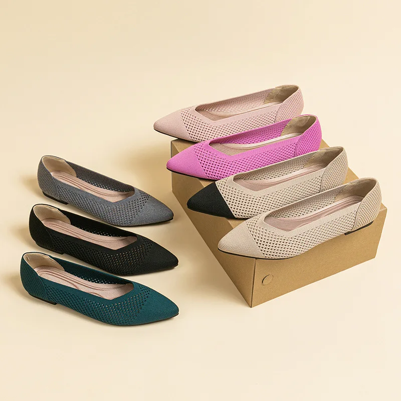 Gorasion Cutout Knitted Shoes for Women Solid Color Fashion Elegant Pointed Toe Flat Shoes Casual Soft Soled Single Shoes
Gorasion Cutout Knitted Shoes for Women Solid Color Fashion Elegant Pointed Toe Flat Shoes Casual Soft Soled Single Shoes
