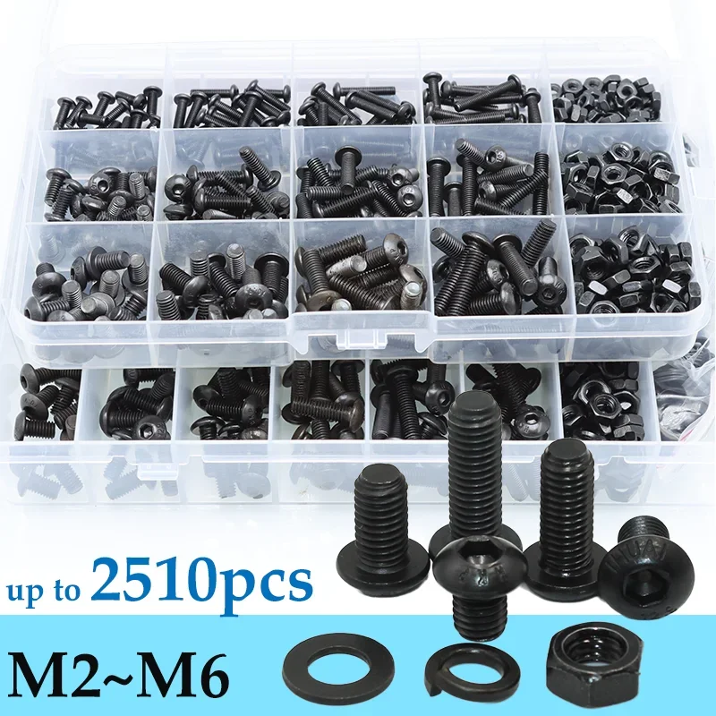 Hex Hexagon Socket Button Round Head Screw Bolt Nut and Washer M2 M2.5 M3 M4 M5 M6 Carbon Steel Black Allen Screw for Motorcycle
Hex Hexagon Socket Button Round Head Screw Bolt Nut and Washer M2 M2.5 M3 M4 M5 M6 Carbon Steel Black Allen Screw for Motorcycle