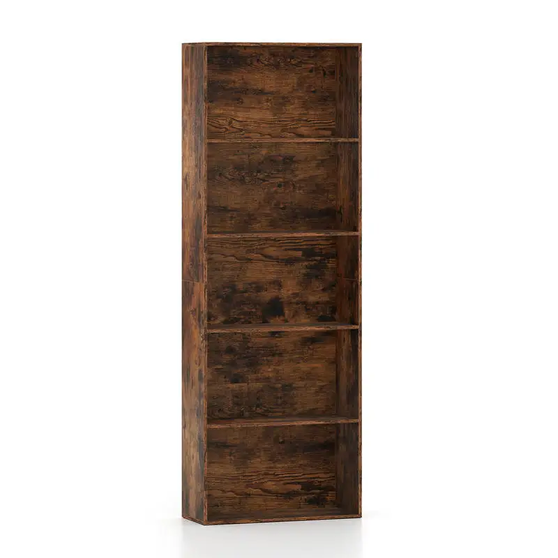 5-Tier Bookshelf Open Bookcase Freestanding Display Shelf Storage Organizer-Rustic Brown
5-Tier Bookshelf Open Bookcase Freestanding Display Shelf Storage Organizer-Rustic Brown