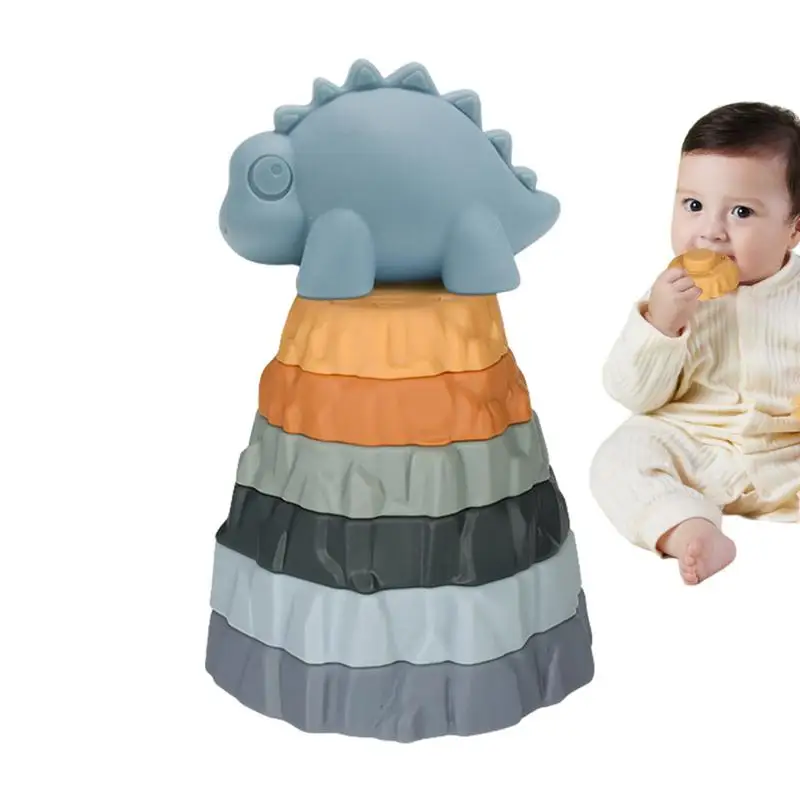 Silicone Stacking Rings Toy Dinosaur Volcano Nesting Toys Early Educational Learning Tower Fine Motor Skills Toys For Kids Ages
Silicone Stacking Rings Toy Dinosaur Volcano Nesting Toys Early Educational Learning Tower Fine Motor Skills Toys For Kids Ages