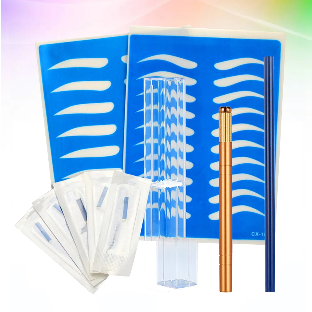 Набор для микроблейдинга: ручка золотого цвета с тренировочной кожей, лезвиями для бровей, футляром для хранения — для бровей, подводки глаз, губ
Набор для микроблейдинга: ручка золотого цвета с тренировочной кожей, лезвиями для бровей, футляром для хранения — для бровей, подводки глаз, губ