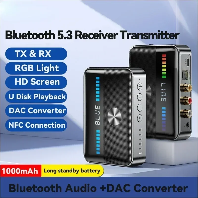 NFC DAC преобразователь Bluetooth 5,3 приемник передатчик 3,5 мм Aux коаксиальный Оптический цифровой аналоговый аудио адаптер U Disk play
NFC DAC преобразователь Bluetooth 5,3 приемник передатчик 3,5 мм Aux коаксиальный Оптический цифровой аналоговый аудио адаптер U Disk play
