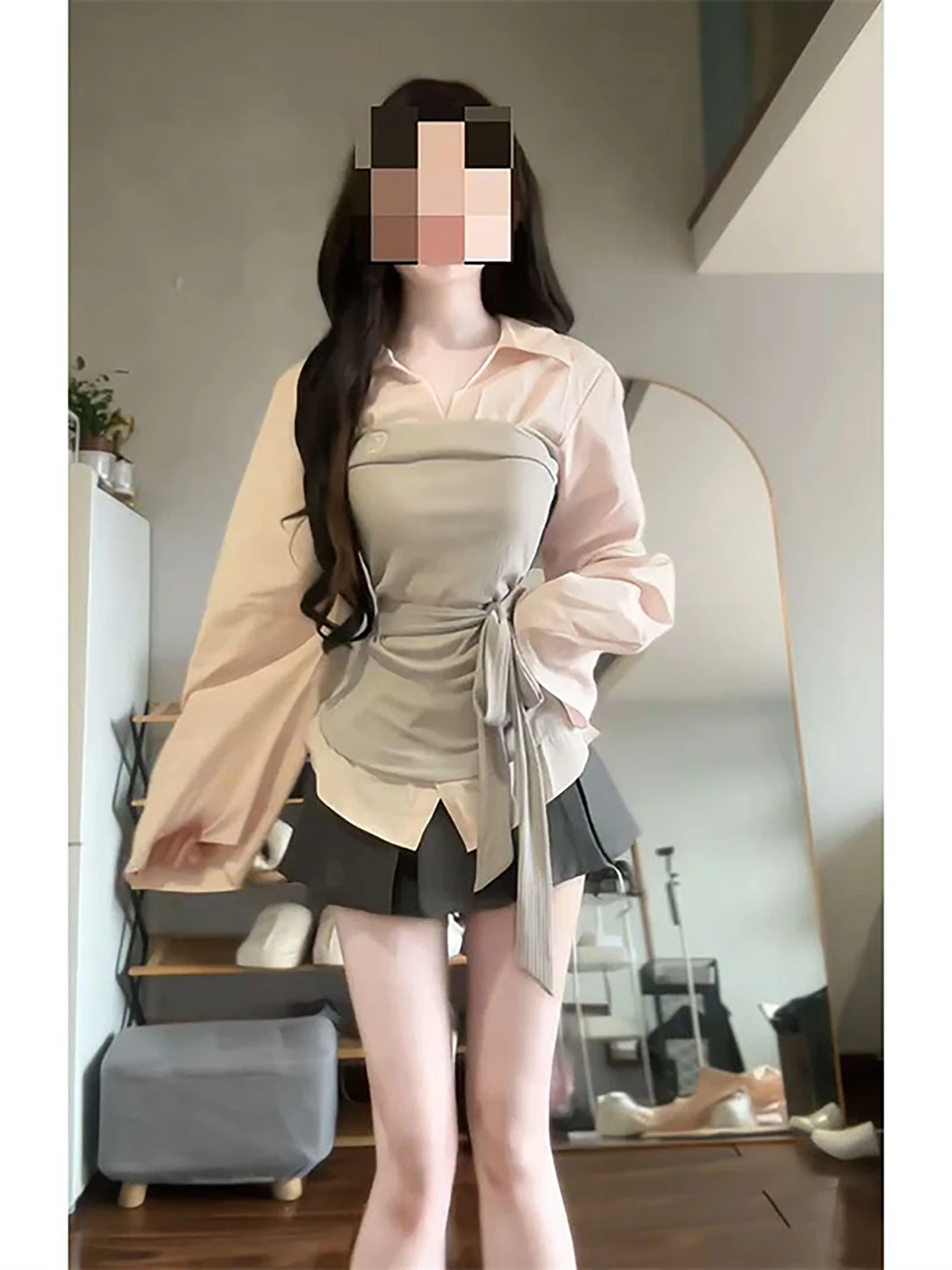 2026 Spring New Style Korean Sweet Waist Cinching Plaid Shirt And High Waist Pleated Short Skirt Women's Fashion Set
2026 Spring New Style Korean Sweet Waist Cinching Plaid Shirt And High Waist Pleated Short Skirt Women's Fashion Set