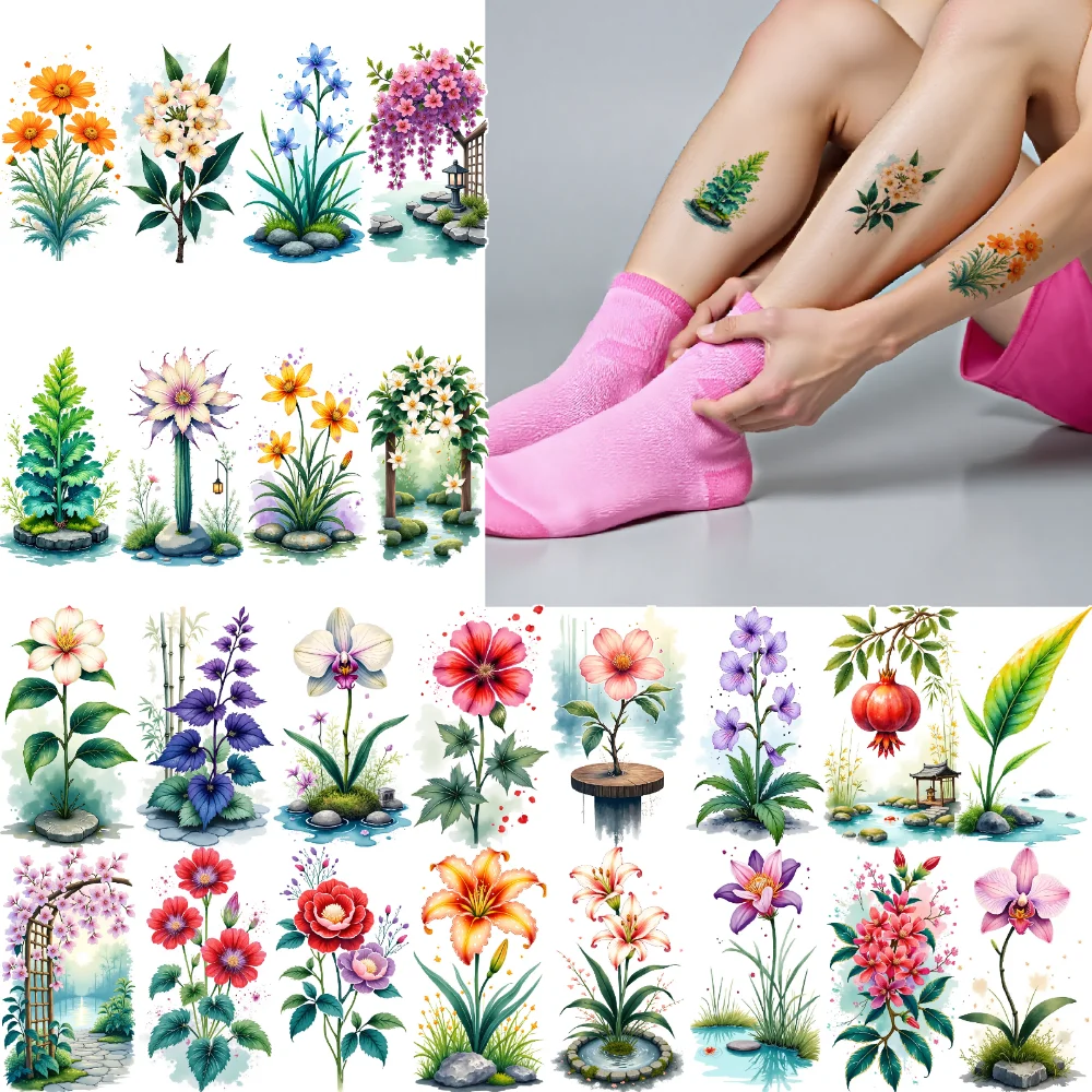 9 шт. временные татуировки татуировки орхидеи водостойкие долговечные наклейки для тела цветочные татуировки татуировки вишни для женщин
9 шт. временные татуировки татуировки орхидеи водостойкие долговечные наклейки для тела цветочные татуировки татуировки вишни для женщин