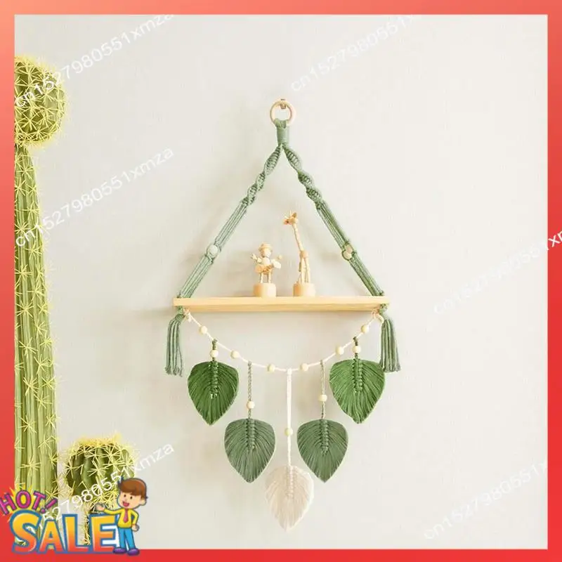 ABCL Wall Hanging Shelf - Nordic Style Boho Handwoven Leaf Tapestry With Wall Shelf For Home Wall Decor
ABCL Wall Hanging Shelf - Nordic Style Boho Handwoven Leaf Tapestry With Wall Shelf For Home Wall Decor