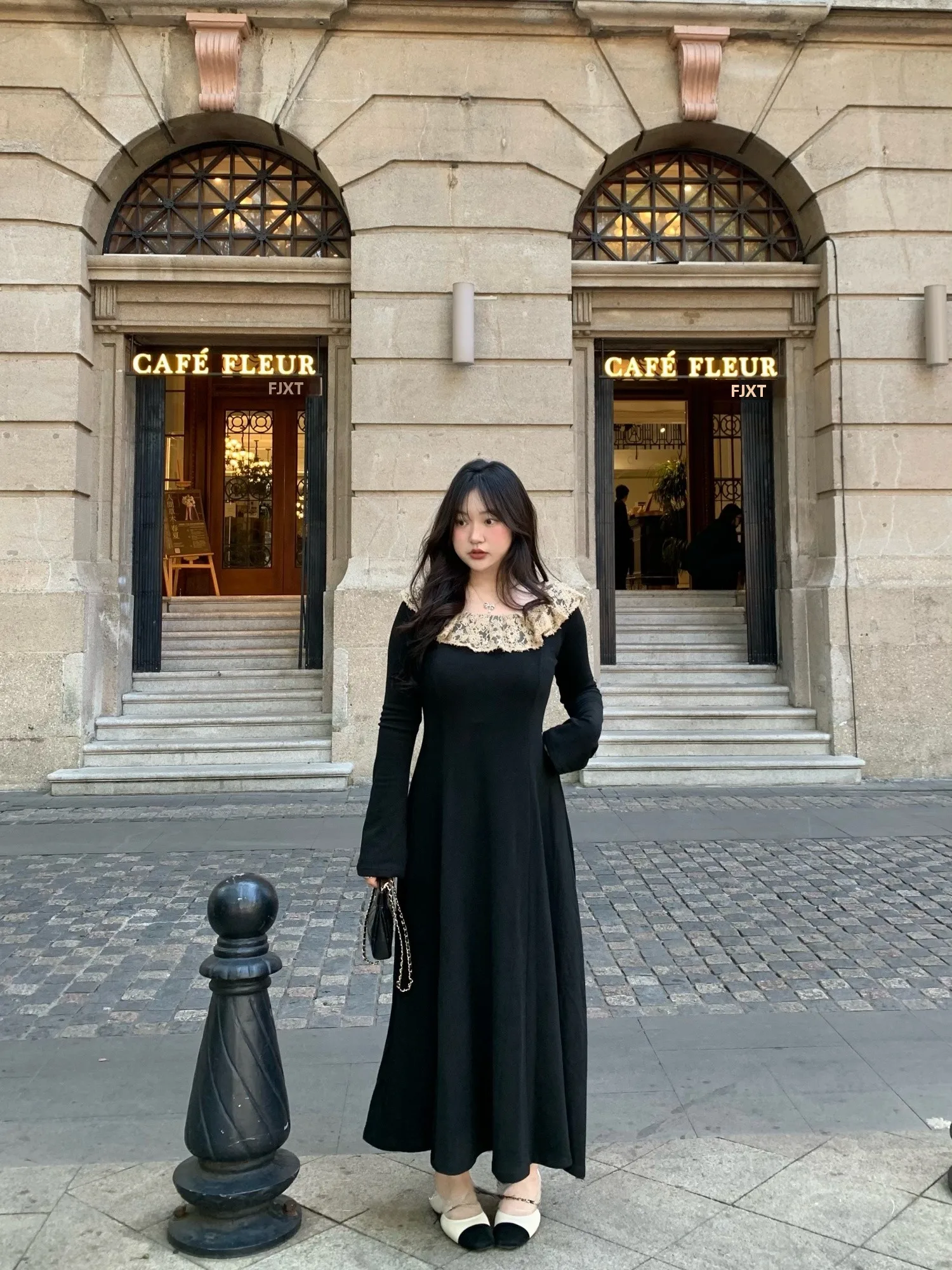 Demar Black Knitted Long Sleeve Dress Lace Patchwork Large Size Autumn Winter A-Line Dress French Style round Neck Tea Break ...
Demar Black Knitted Long Sleeve Dress Lace Patchwork Large Size Autumn Winter A-Line Dress French Style round Neck Tea Break ...