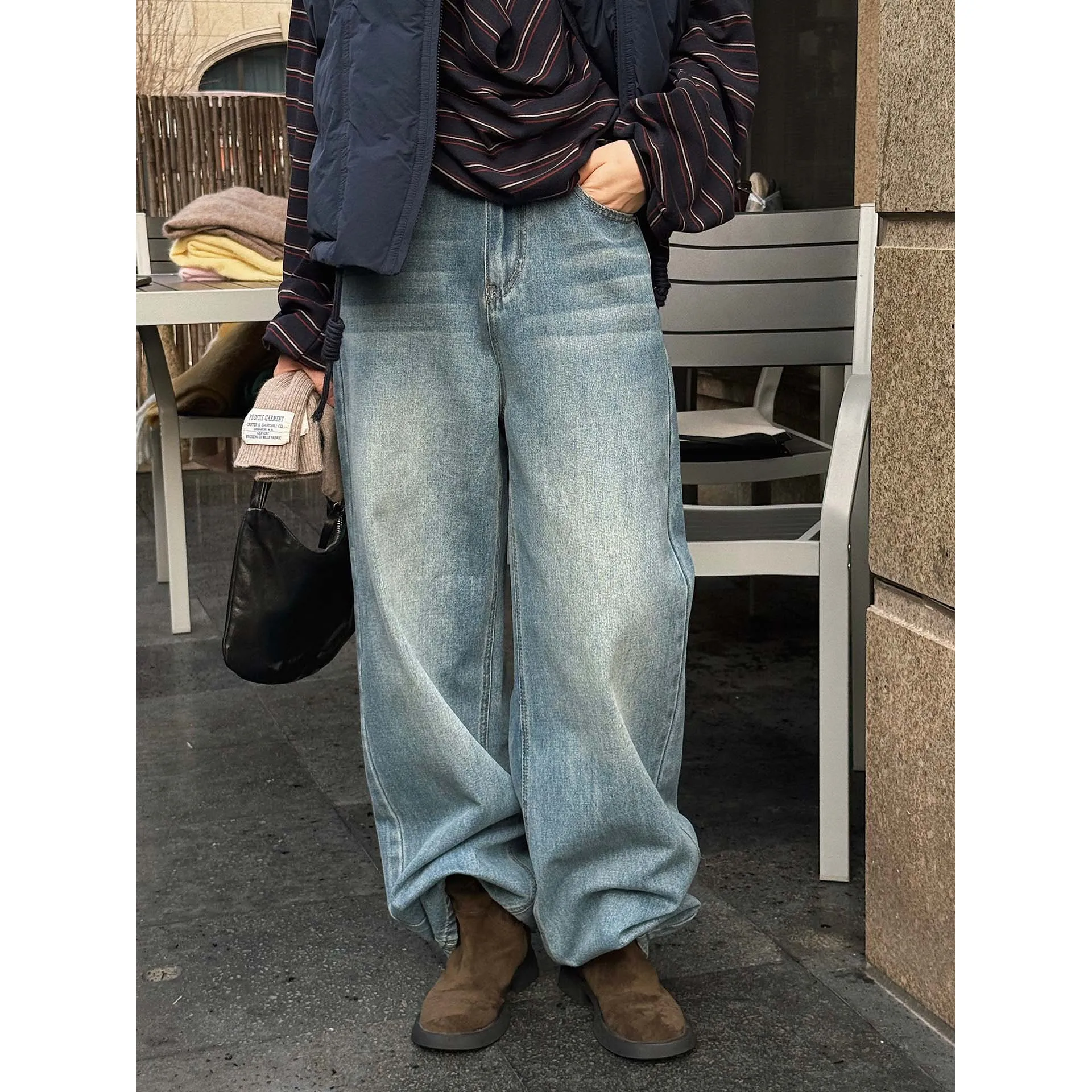 Широкие мешковатые джинсы, прямые свободные брюки в стиле ретро, весна
Широкие мешковатые джинсы, прямые свободные брюки в стиле ретро, весна