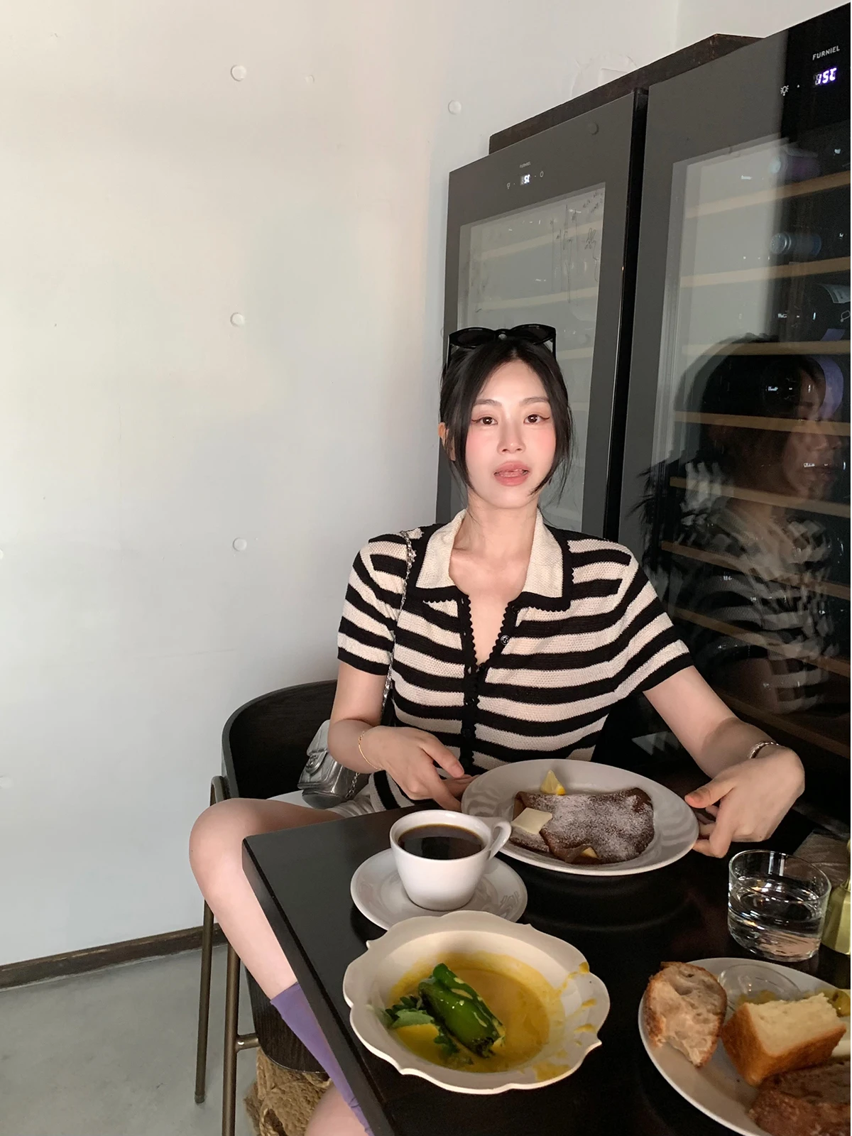 Summer New High Intelligence Stripe Color Block Lenzing Knitted Short Sleeve Women's T-shirt Loose Fit Style Commute Fashion
Summer New High Intelligence Stripe Color Block Lenzing Knitted Short Sleeve Women's T-shirt Loose Fit Style Commute Fashion