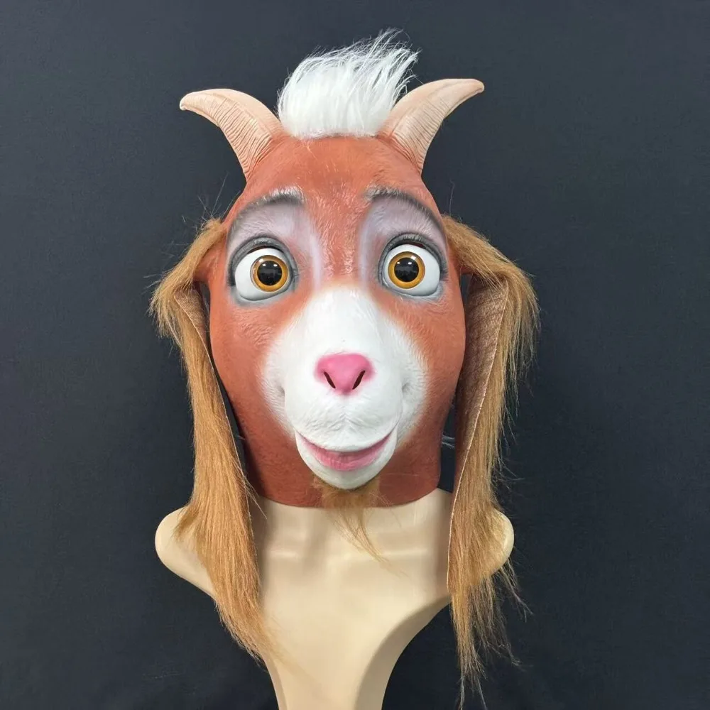 New Goat Mask Moive Cartoon Will Goat Costume Party Latex Animal Full Head Mask Basketball Star Masques Mardi Gras Carnaval Mask
New Goat Mask Moive Cartoon Will Goat Costume Party Latex Animal Full Head Mask Basketball Star Masques Mardi Gras Carnaval Mask
