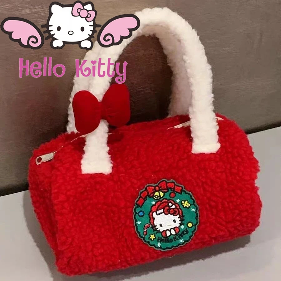 MINISO Hello kitty Christmas limited edition handbag Red lamb hair handbag cute cartoon Kawaii storage bag Girls' Christmas Gift
MINISO Hello kitty Christmas limited edition handbag Red lamb hair handbag cute cartoon Kawaii storage bag Girls' Christmas Gift