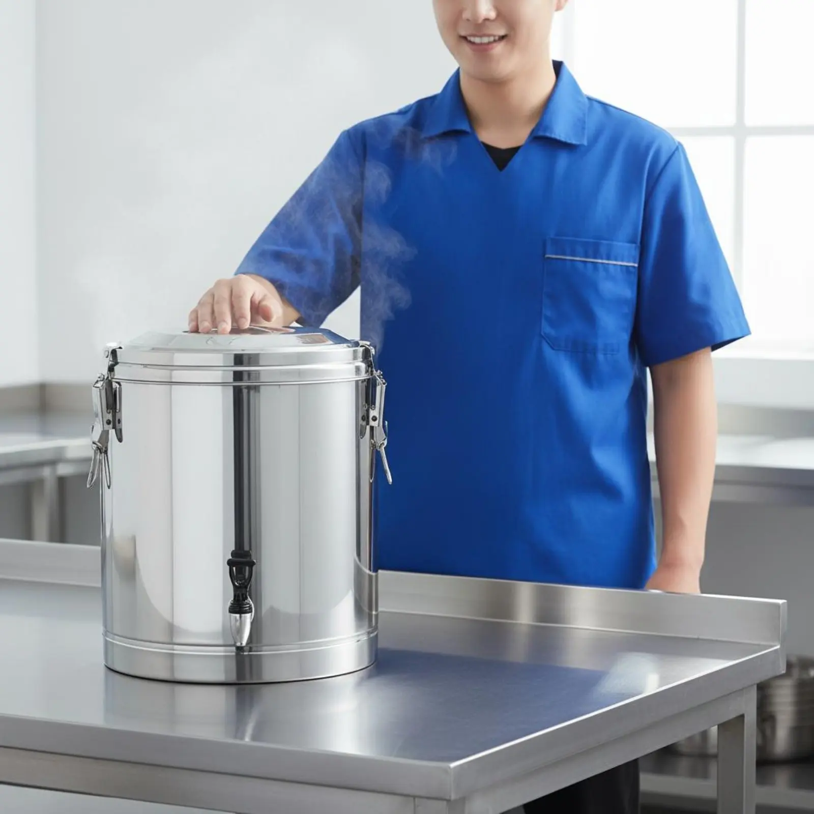 Stainless Steel Insulated Container Leak-Resistant Closure Large Capacity Thermal Container Thermal Food Transport Barrel
Stainless Steel Insulated Container Leak-Resistant Closure Large Capacity Thermal Container Thermal Food Transport Barrel