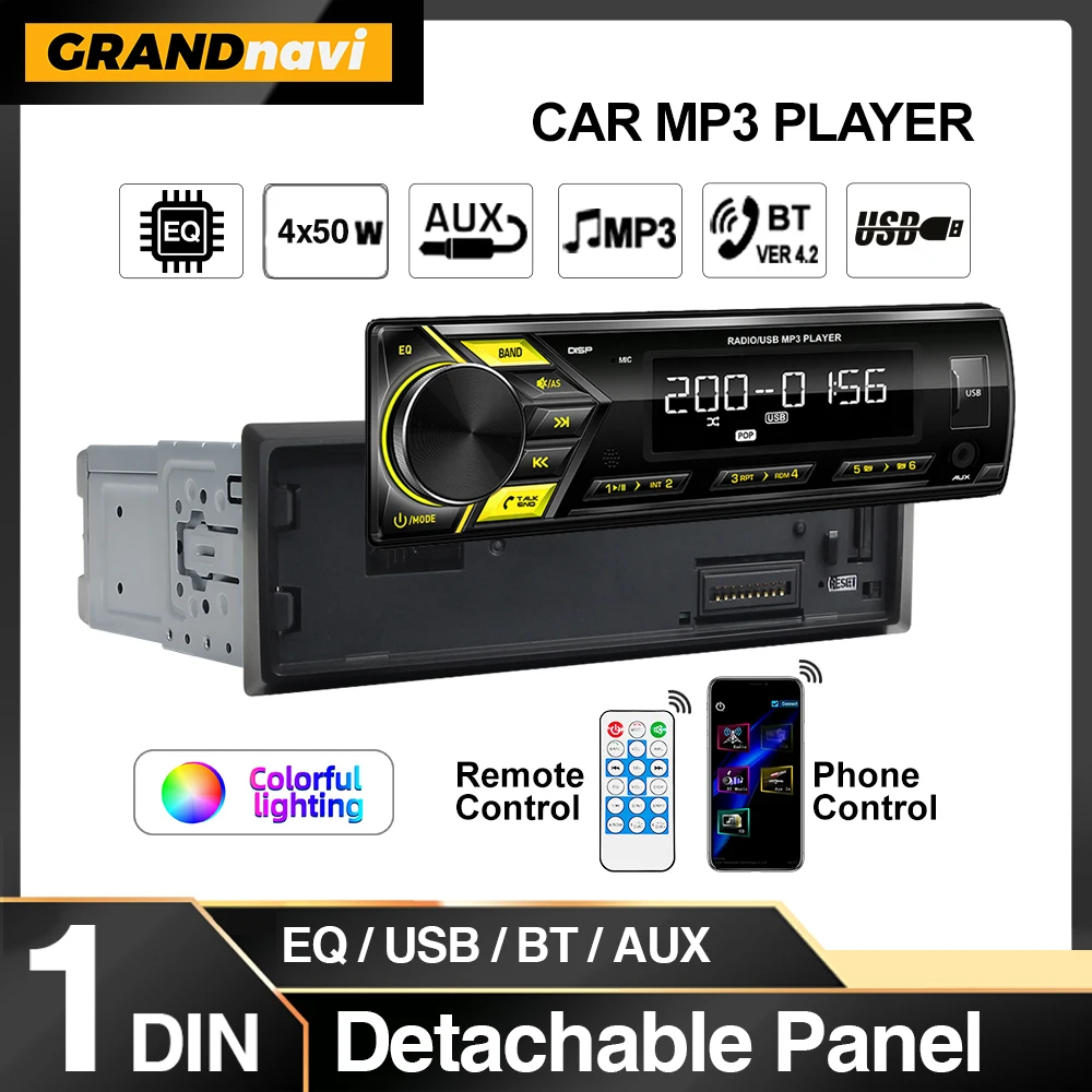 Автомагнитола Grandnavi 1Din с MP3-плеером, стереозвуком, FM, Aux-входом, приемником SD/USB, 12 В с встроенным Bluetooth, мультимедийный автомобильный радиоплеер
Автомагнитола Grandnavi 1Din с MP3-плеером, стереозвуком, FM, Aux-входом, приемником SD/USB, 12 В с встроенным Bluetooth, мультимедийный автомобильный радиоплеер