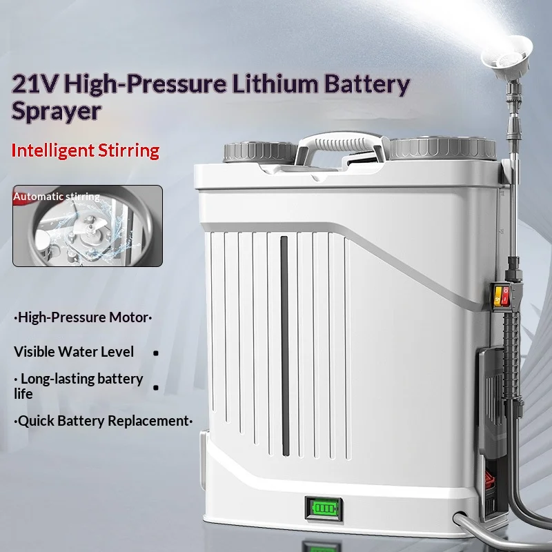 Electric Sprayer High-Voltage Agricultural Lithium Battery Backpack Smart Rechargeable Gardening Irrigation Pesticide Supplies
Electric Sprayer High-Voltage Agricultural Lithium Battery Backpack Smart Rechargeable Gardening Irrigation Pesticide Supplies