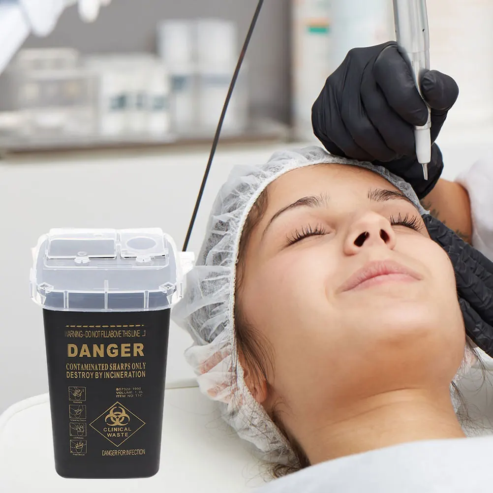 2pcs Sharps Container For Tattoo Salon Reusable Plastic Disposal Box Black Multi-Function Medical Waste Bin Needles Blades
2pcs Sharps Container For Tattoo Salon Reusable Plastic Disposal Box Black Multi-Function Medical Waste Bin Needles Blades