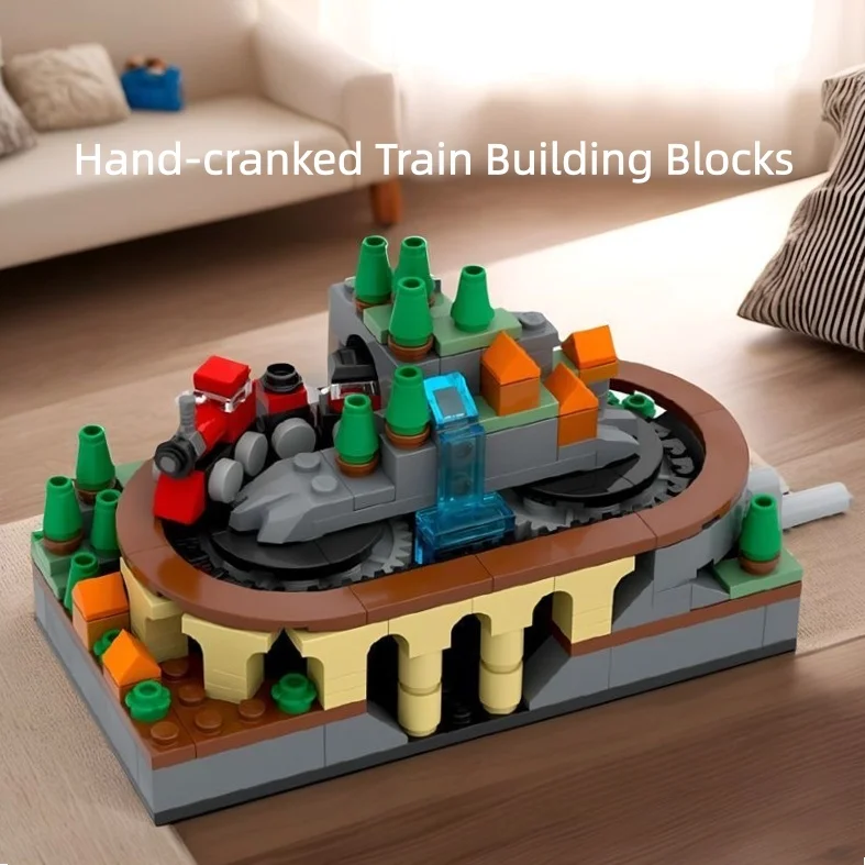 MOC Building Blocks Hand-Cranked Train Track Model DIY Assembly Small Train Desktop Ornament Toy
MOC Building Blocks Hand-Cranked Train Track Model DIY Assembly Small Train Desktop Ornament Toy