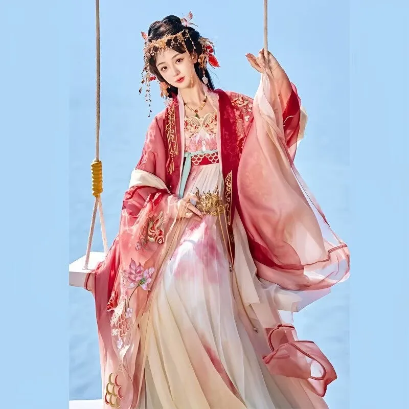 Traditiona Chinese Hanfu Dress Women Halloween Carnival Fairy Cosplay Costume Black Green Pink Blue Tang Dynasty Hanfu Dress
Traditiona Chinese Hanfu Dress Women Halloween Carnival Fairy Cosplay Costume Black Green Pink Blue Tang Dynasty Hanfu Dress
