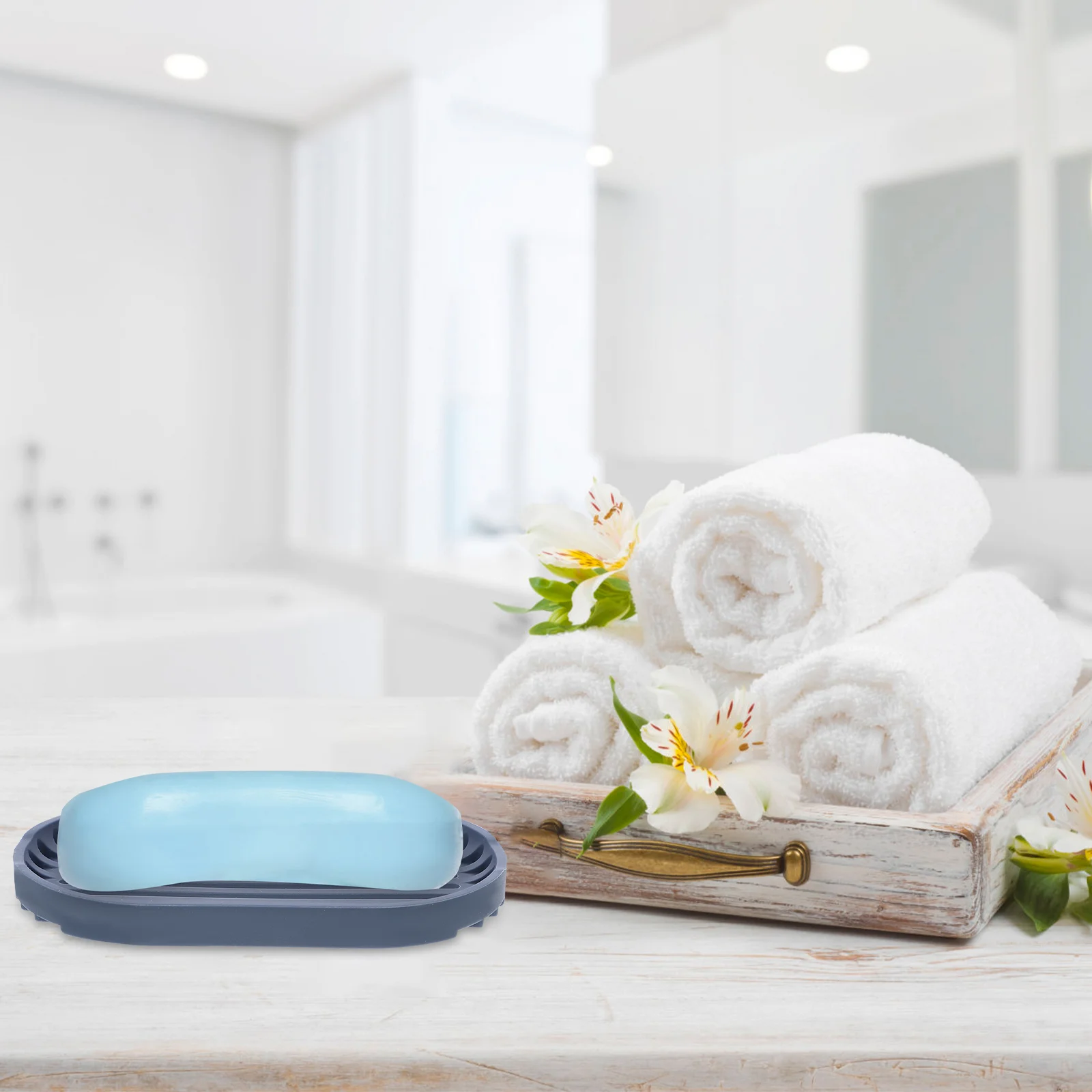 4 Pcs Soap Holder Box Tabletop Tray Draining Storage Dish No Punching 137X8CM TPE Kitchen
4 Pcs Soap Holder Box Tabletop Tray Draining Storage Dish No Punching 137X8CM TPE Kitchen
