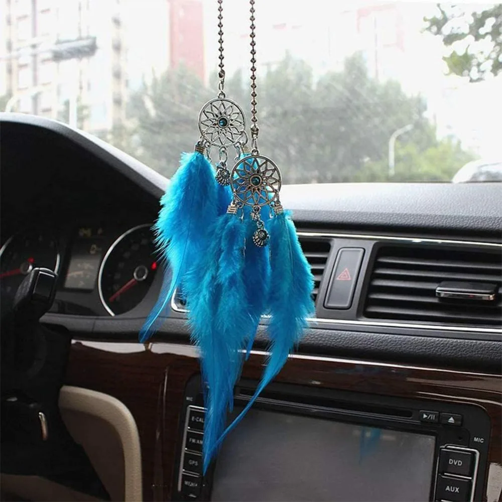 1piece Car Rear View Mirror Hanging Pendant, Feather Dream Catcher Crystal Charm Bling Car Deco Accessories for Women
1piece Car Rear View Mirror Hanging Pendant, Feather Dream Catcher Crystal Charm Bling Car Deco Accessories for Women