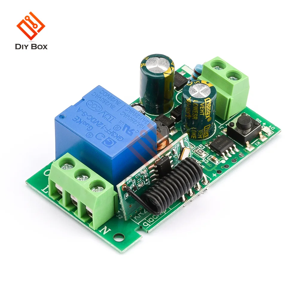 315MHZ 433MHz 315 433 MHZ AC 85- 220V 10A 1 Ch Channel Wireless RF Remote Control Board Transmitter Receiver Relay Switch Module
315MHZ 433MHz 315 433 MHZ AC 85- 220V 10A 1 Ch Channel Wireless RF Remote Control Board Transmitter Receiver Relay Switch Module