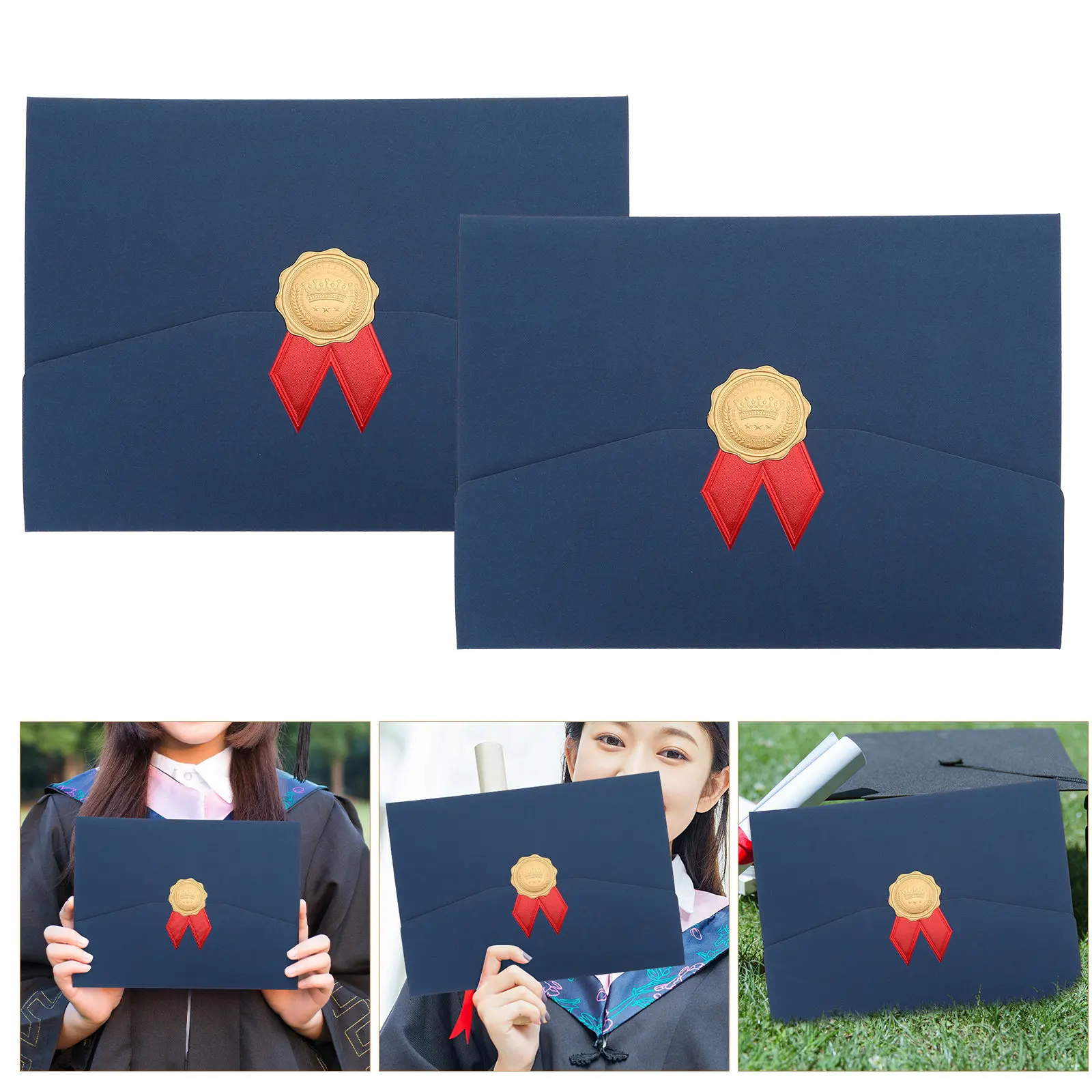 2Pcs Elegant Three-Fold Certificate Holder Diploma Cover for Awards Diplomas Certificates Protective Document Display Stand
2Pcs Elegant Three-Fold Certificate Holder Diploma Cover for Awards Diplomas Certificates Protective Document Display Stand