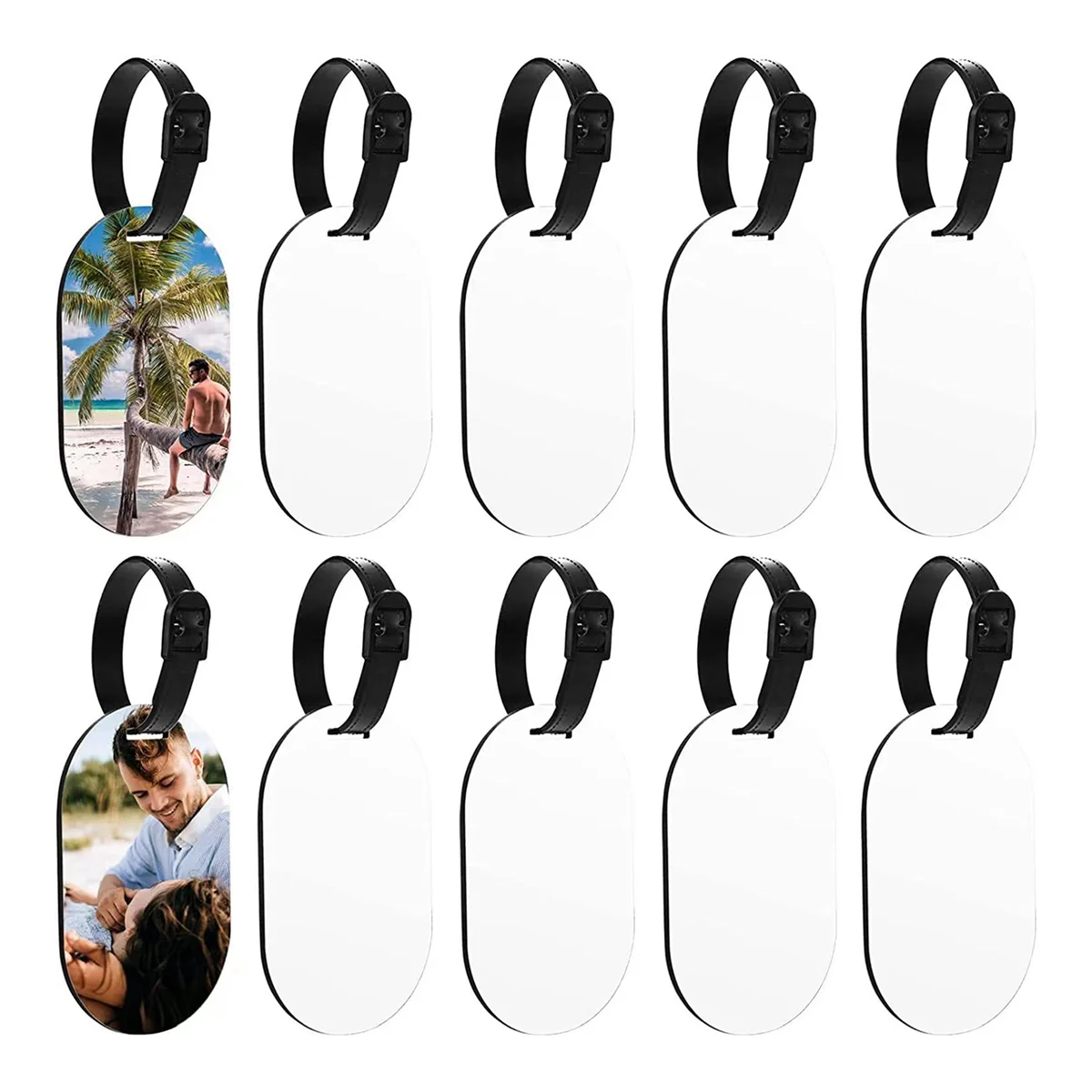 10PCS Sublimation Blank Luggage Tags Kit Blank Travel Bag Baggage Tags with Strap Double Sided MDF Suitcase Label Tag
10PCS Sublimation Blank Luggage Tags Kit Blank Travel Bag Baggage Tags with Strap Double Sided MDF Suitcase Label Tag