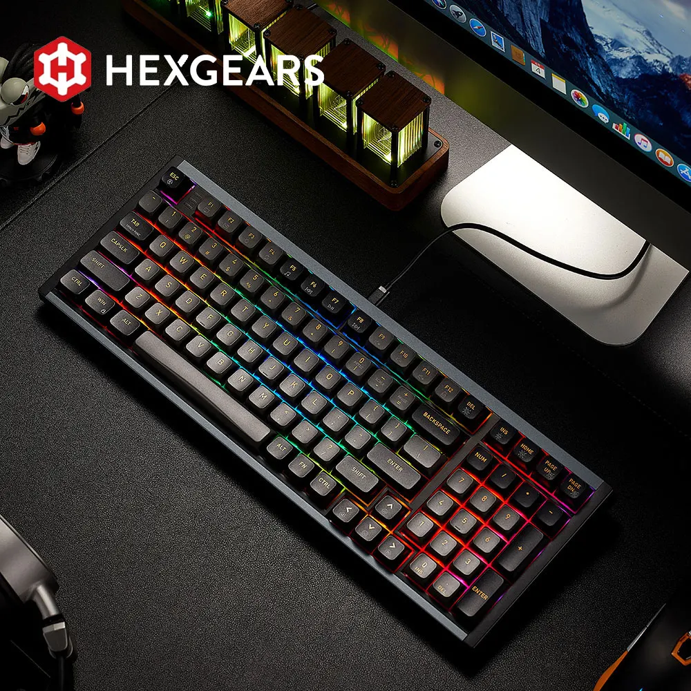 Механическая клавиатура HEXGEARS I4, 99 клавиш, RGB, горячая замена, прокладка из ПБТ, игровая клавиатура, проводная/2,4 ГГц, беспроводная/Bluetooth-подключение, клавиатура ПК
Механическая клавиатура HEXGEARS I4, 99 клавиш, RGB, горячая замена, прокладка из ПБТ, игровая клавиатура, проводная/2,4 ГГц, беспроводная/Bluetooth-подключение, клавиатура ПК