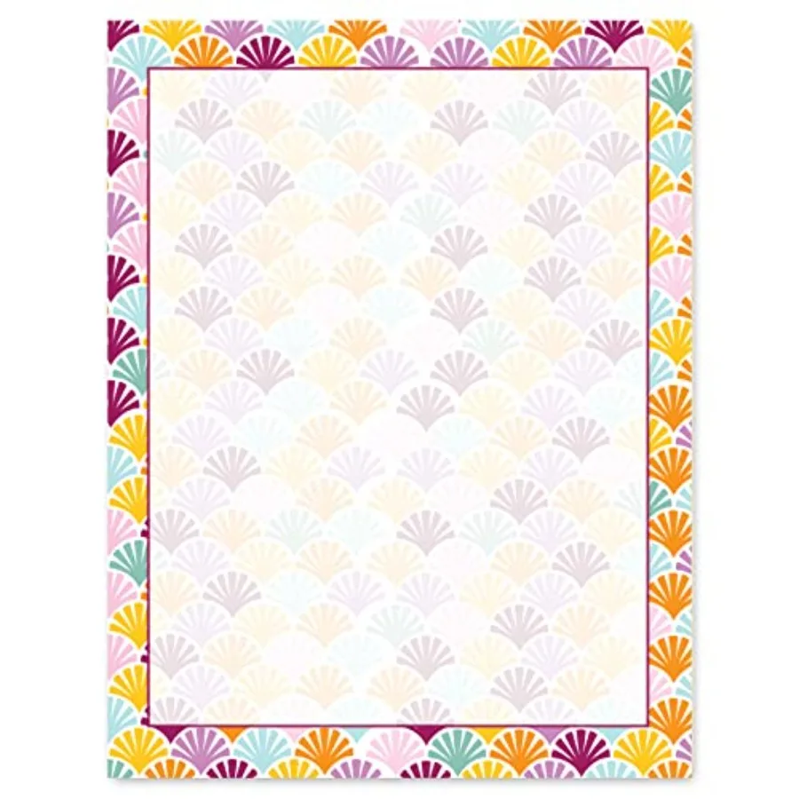Colorful Border Stationery - 8.5 x 11-60 Letterhead Sheets - Border Paper Letterhead Color Fan
Colorful Border Stationery - 8.5 x 11-60 Letterhead Sheets - Border Paper Letterhead Color Fan