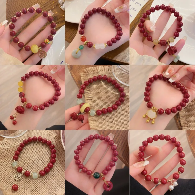 8mm Cinnabar Collection New Year Red Chinese Style Lucky Elephant Peace Buckle Bracelet Temple Fu Character Tourist Souvenir Bra
8mm Cinnabar Collection New Year Red Chinese Style Lucky Elephant Peace Buckle Bracelet Temple Fu Character Tourist Souvenir Bra