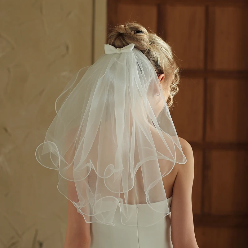 V375 wholesale short puffy ruffle bow bridal veil forest double-layer wedding registration proposal props hair comb style
V375 wholesale short puffy ruffle bow bridal veil forest double-layer wedding registration proposal props hair comb style