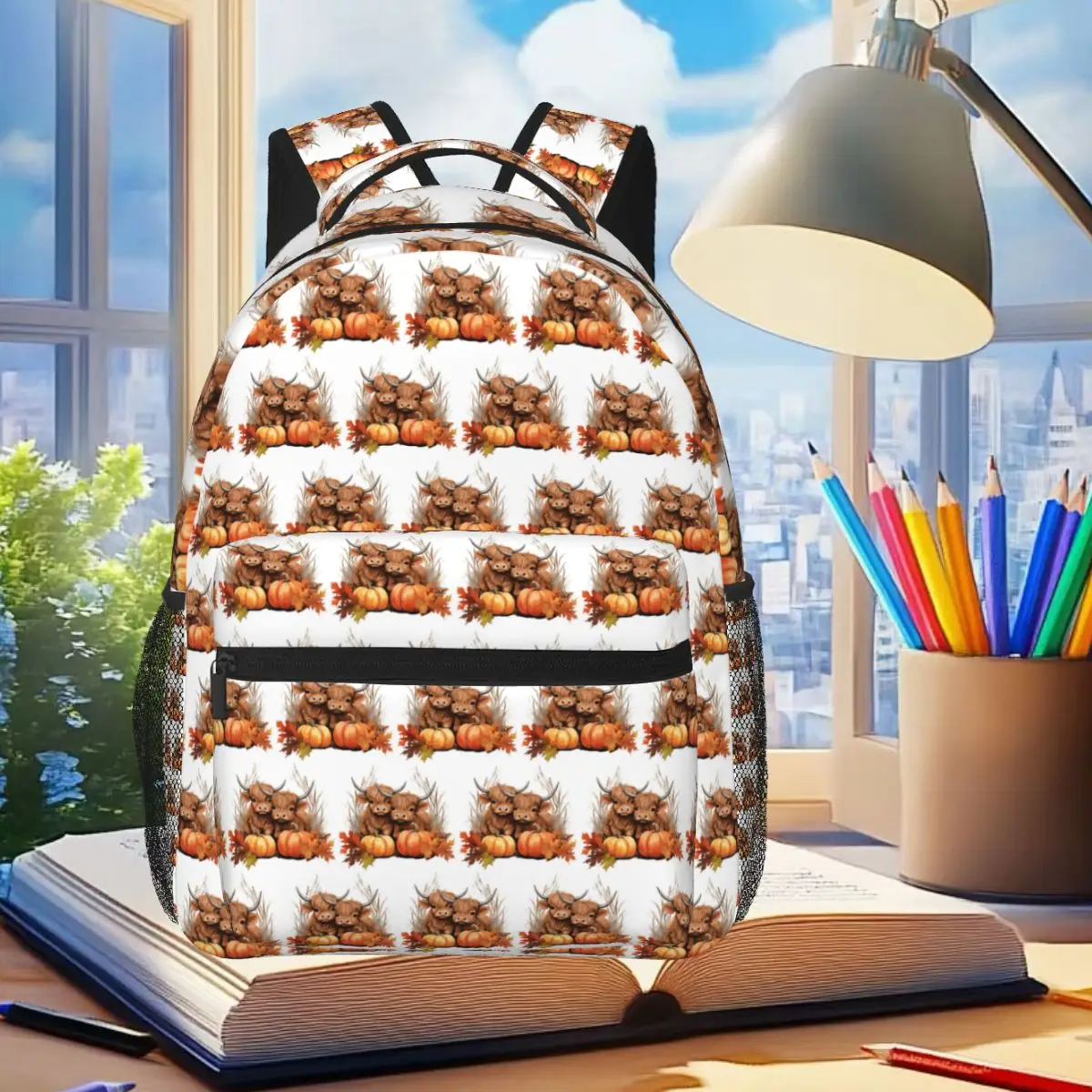 Highland Cow Calf Autumn Leaves Backpack Student Boys Girls BookBag Kids School Bag Computer Shoulder Bags for Men Women
Highland Cow Calf Autumn Leaves Backpack Student Boys Girls BookBag Kids School Bag Computer Shoulder Bags for Men Women